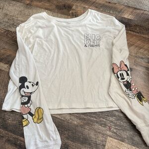 Disney Mickey & Friends White Long Sleeve Tee